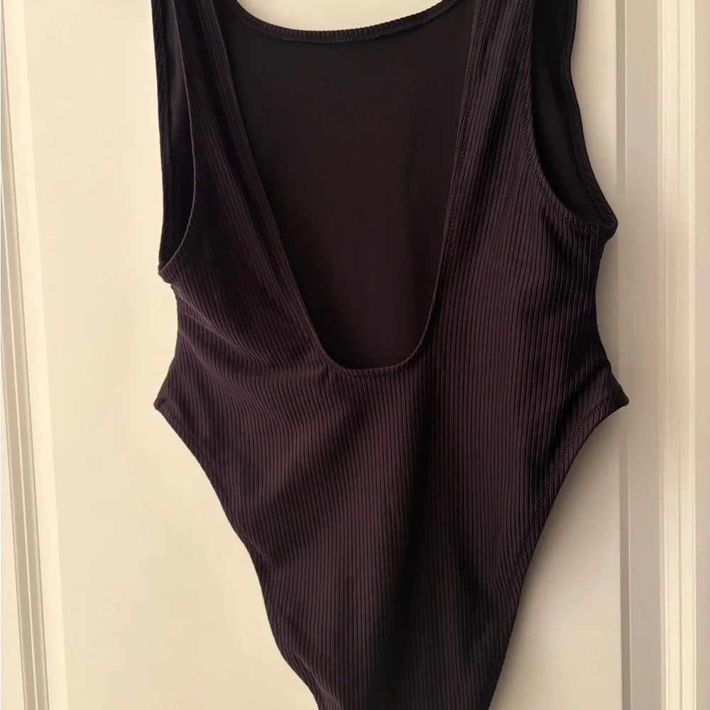Black Ribbed Swimsuit - Picture 2 of 3